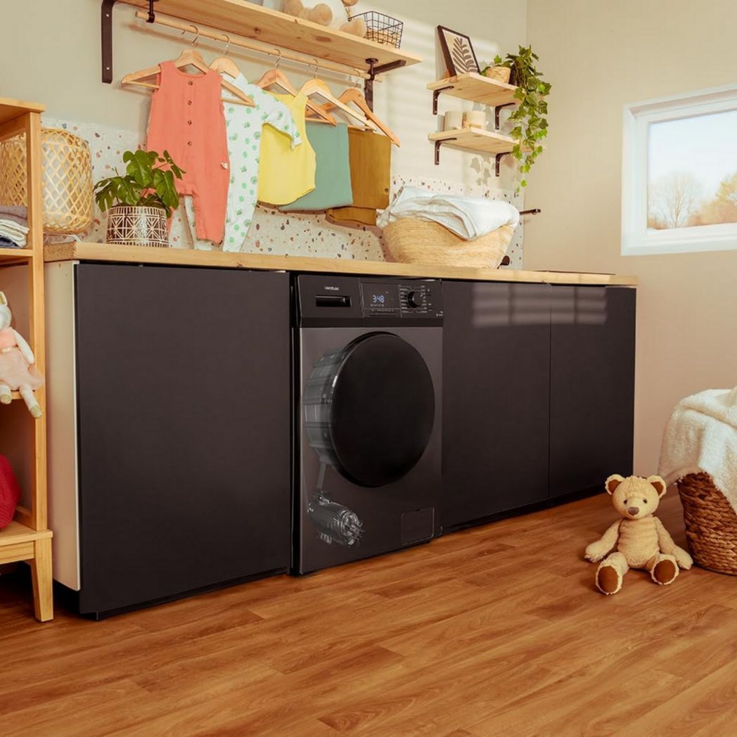 Lave-linge frontal Cecotec Bolero Dresscode 9410 Inverter A 9 kg. Puissance : 1 900 W, 1 400 tr/min réglable, 16 programmes, faible consommation d'énergie, vapeur, stérilisation du linge.