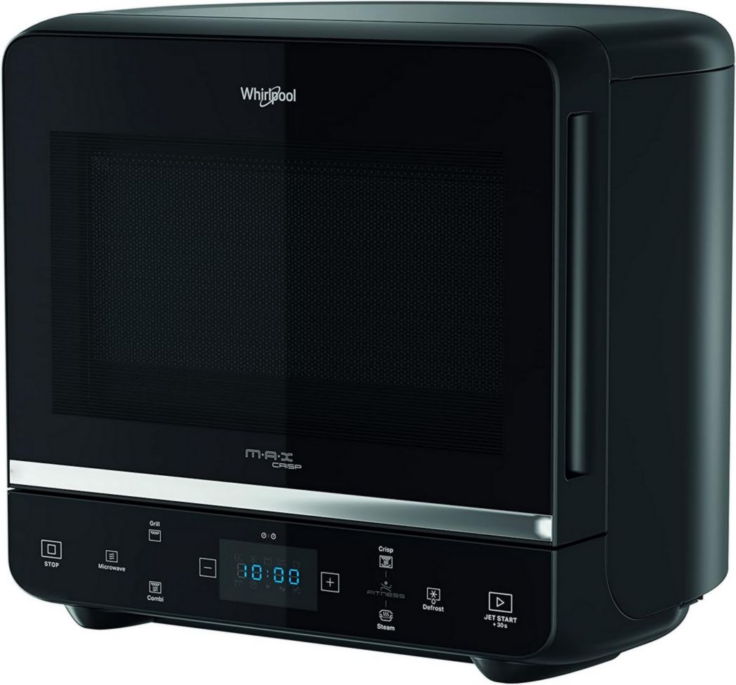 Four à micro-ondes Whirlpool Max 49 MB + grill, 13 L avec vapeur, grille haute, plateau croustillant et poignée