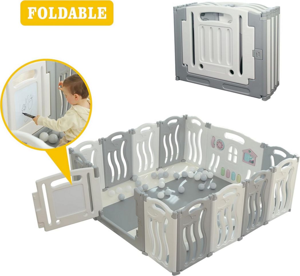 Parc bébé modulaire Gupamiga 150 x 180 cm, Parc enfant, Parc bébé, Blanc