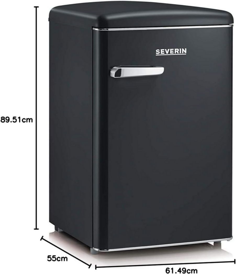 Réfrigérateur-congélateur SEVERIN, Pose libre, Longueur 55 cm, 108 L, Classe D, 110 kWh/an, 37 dB, Look rétro, Crème, RKS 8833