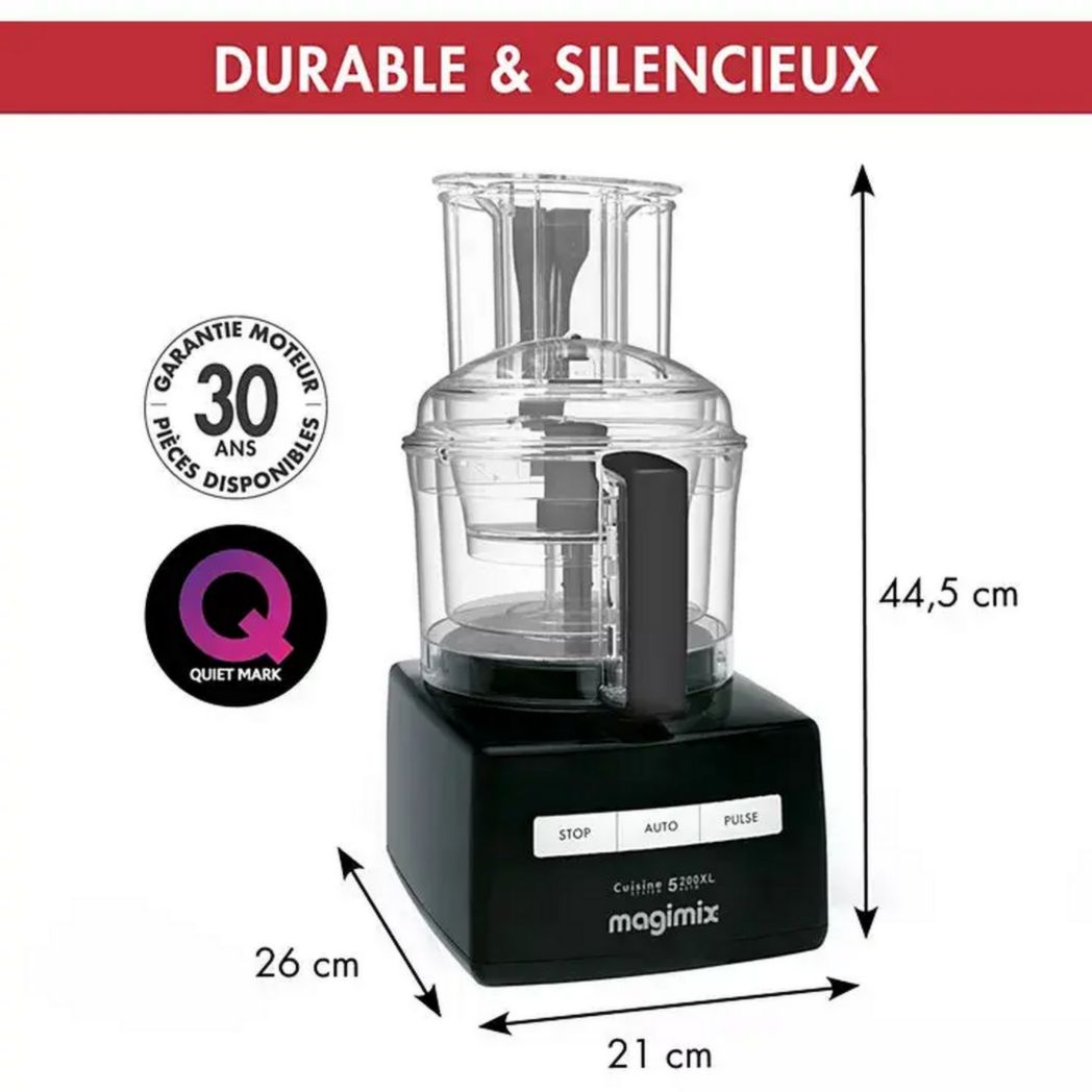 Robot multifonction MAGIMIX CS 5200 XL noir