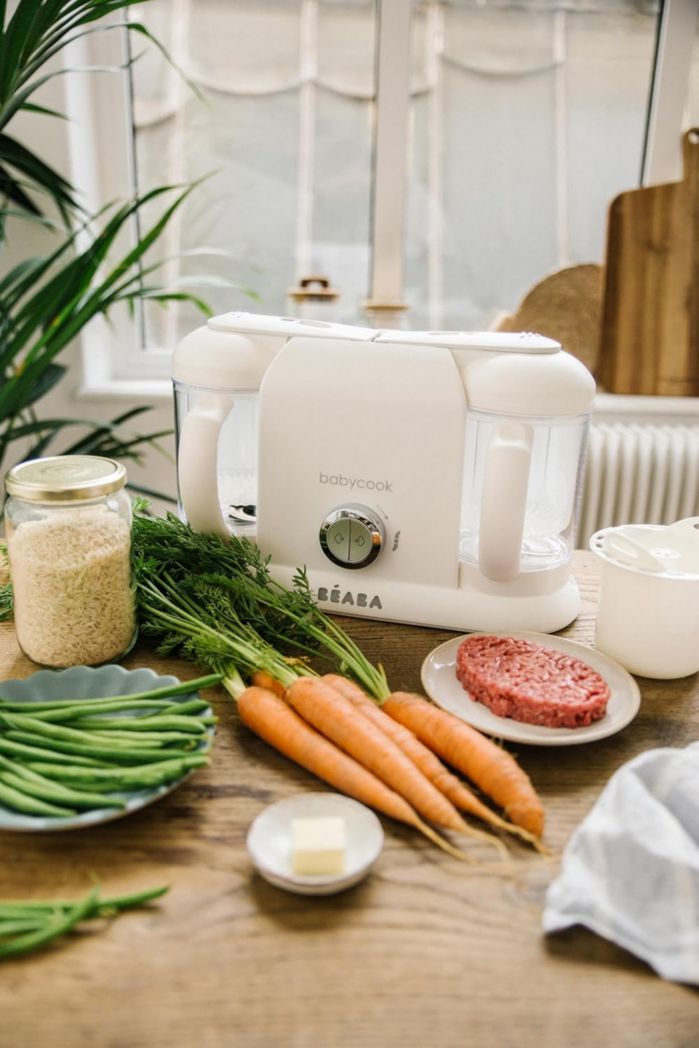 BÉABA, Robot Cuiseur Bébé 4 en 1 Babycook Duo, Mixeur-Cuiseur, Cuisson Vapeur Rapide 15 minutes, Diversification des Aliments, Petits Pots Bébé Maison, Capacité XXL 2200 ml, Noir