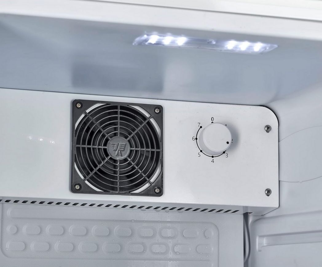 Réfrigérateur à boissons professionnel METRO GPC1088, métal/verre, 43 x 49 x 83 cm, 88 L, réfrigération statique, noir