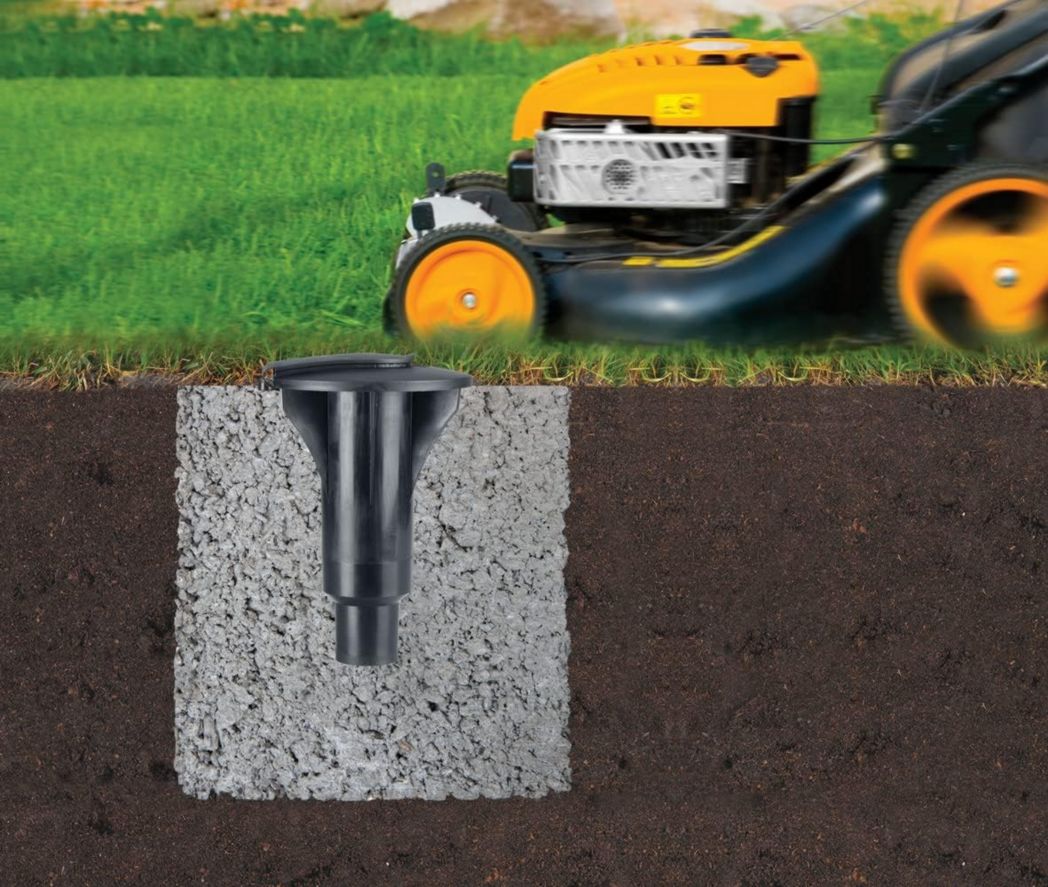 Brabantia - Séchoir à linge Lift-O-Matic - Étendoir à linge d'extérieur - Antidérapant - Résistant aux UV, 60 m - Rotation fluide - Pratique - Douille métallique à planter - Gris métallisé - 295 cm