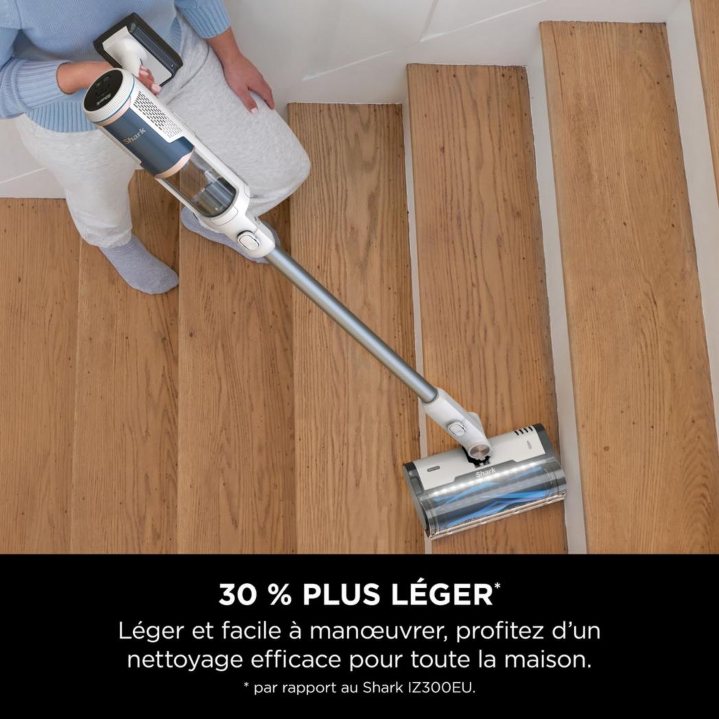 Aspirateur sans fil Shark Detect Clean & Empty IW3612AMZEU, blanc, 240 W, 2 litres