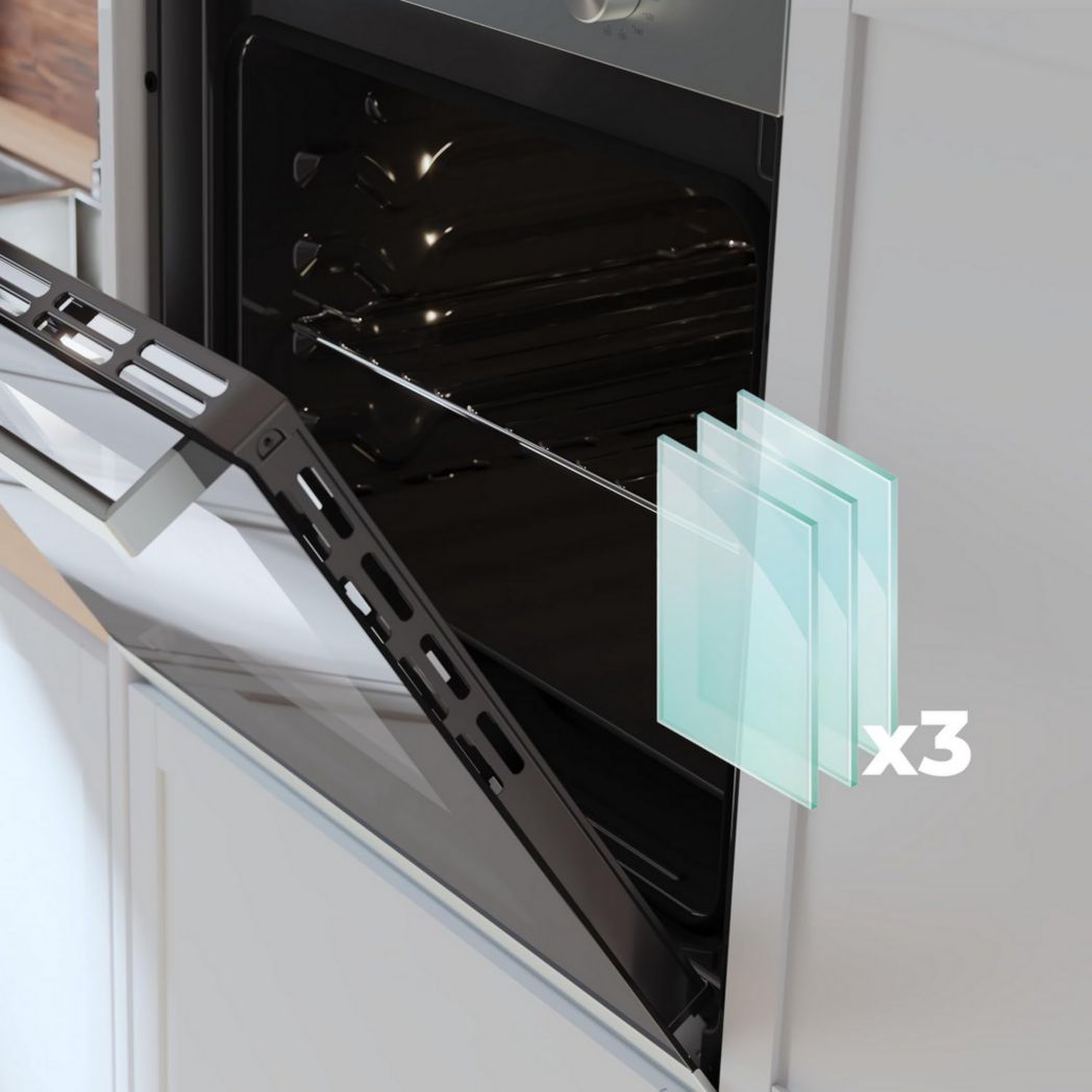 Four encastrable Cecotec Bolero Hexa C134500 Inox A 45 cm. 2600 W, capacité 56 L, basse consommation, 4 fonctions, minuterie, nettoyage vapeur, cuisson vapeur