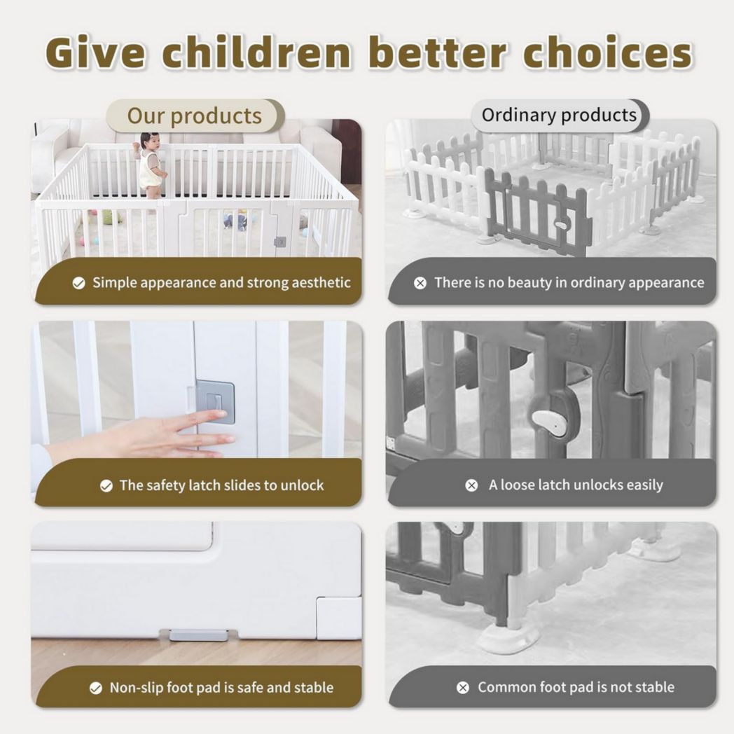 Parc bébé modulaire Gupamiga 150 x 180 cm, Parc enfant, Parc bébé, Blanc