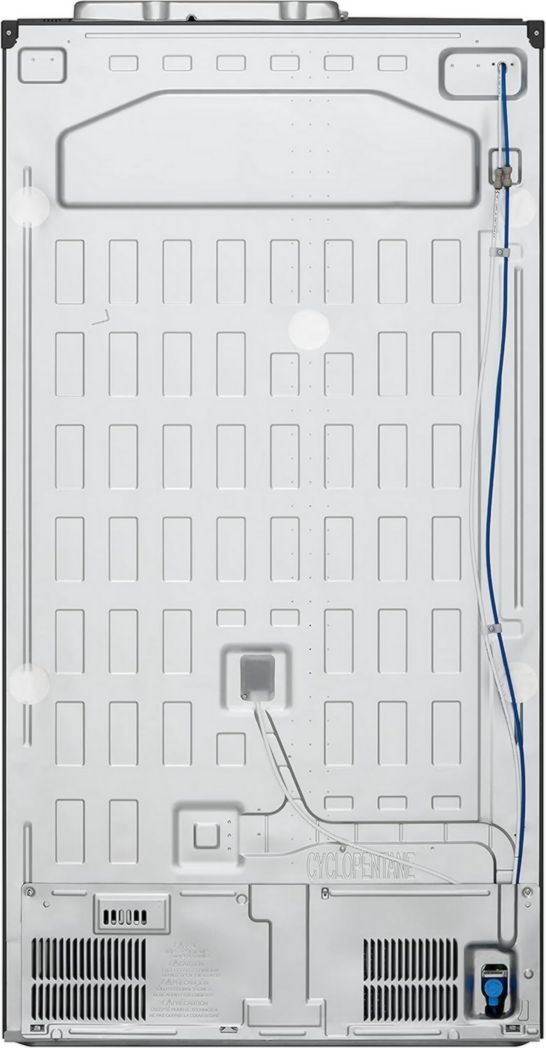 Réfrigérateur combiné LG GSXV91MCAF - Côte à côte, 635 L, InstaView, Total No-Frost, compartiment congélateur, distributeur d'eau et de glaçons UVnano, compresseur à onduleur linéaire, Wi-Fi, noir, classe F