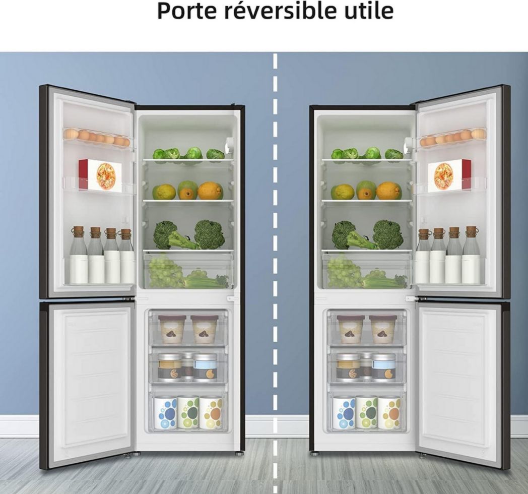 Réfrigérateur congélateur inférieur CHIQ FBM157L42 157 L (109 + 48), largeur 47 cm, Low Frost, 39 dB, portes réversibles, garantie 12 ans sur le compresseur