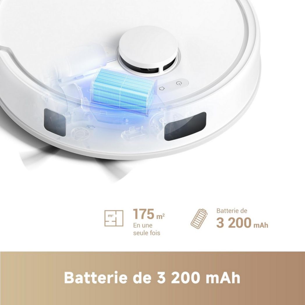 Aspirateur robot MOVA E30 Ultra avec vidage automatique, nettoyage automatique des serpillères, technologie RoboSwing, élévation de la serpillère de 10,5 mm, aspiration 7 000 Pa