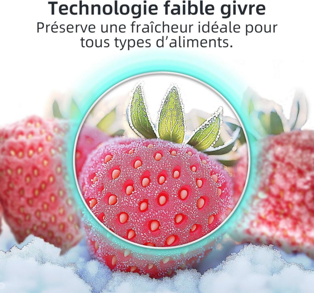Réfrigérateur congélateur inférieur CHIQ FBM157L42 157 L (109 + 48), largeur 47 cm, Low Frost, 39 dB, portes réversibles, garantie 12 ans sur le compresseur