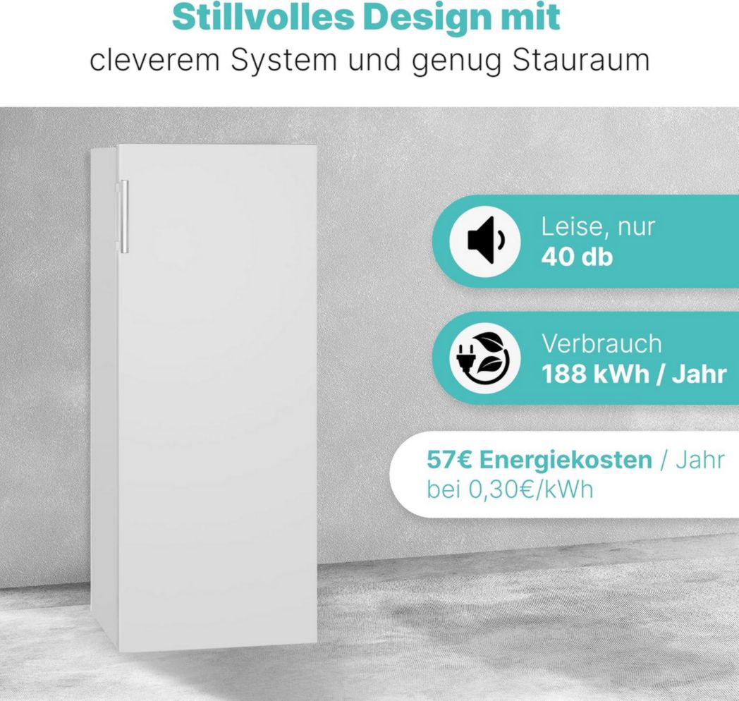 Congélateur Bomann GS7317-1 165L Blanc, Volume net : 165 litres, Pose libre, Éclairage intérieur LED, Température réglable, Silencieux, Congélateur économique 4 étoiles