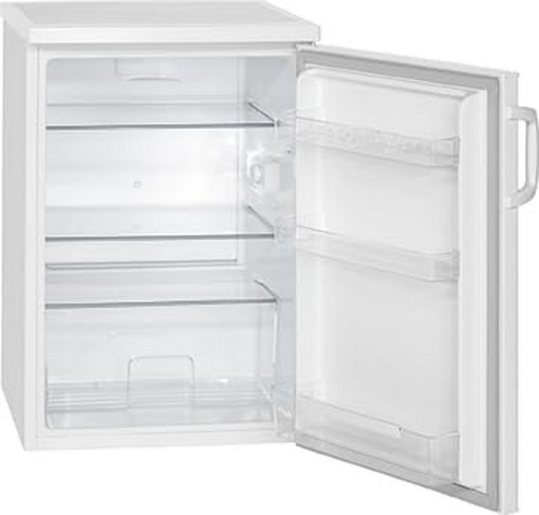 Réfrigérateur Bomann 133L blanc VS2195-1-blanc, Capacité nette : 133 litres, Éclairage intérieur LED, Contrôle continu de la température, 3 clayettes en verre