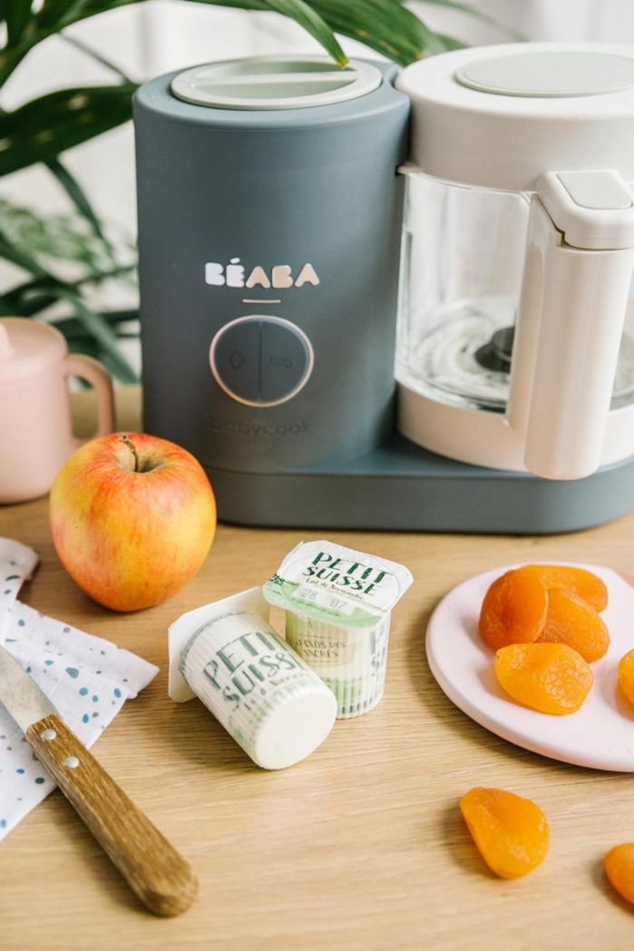 BÉABA, Babycook Néo, Mixeur et Cuiseur Vapeur 6 en 1, Robot Cuiseur Bébé Fabriqué en France, Bol en Verre, Cuve en Inox, Grande Capacité, Diversification des Aliments, Petits Pots Bébé Maison, Rapide, Eucalyptus
