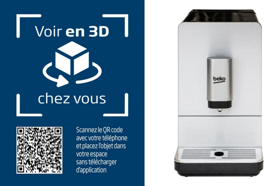 BEKO, Machine à café, expresso automatique, 1350 W / 19 bars, Capacité café : 125 g, Capacité eau : 1,4 L, Système autonettoyant, 5 niveaux de mouture, Arrêt automatique, Façade en acier inoxydable brossé