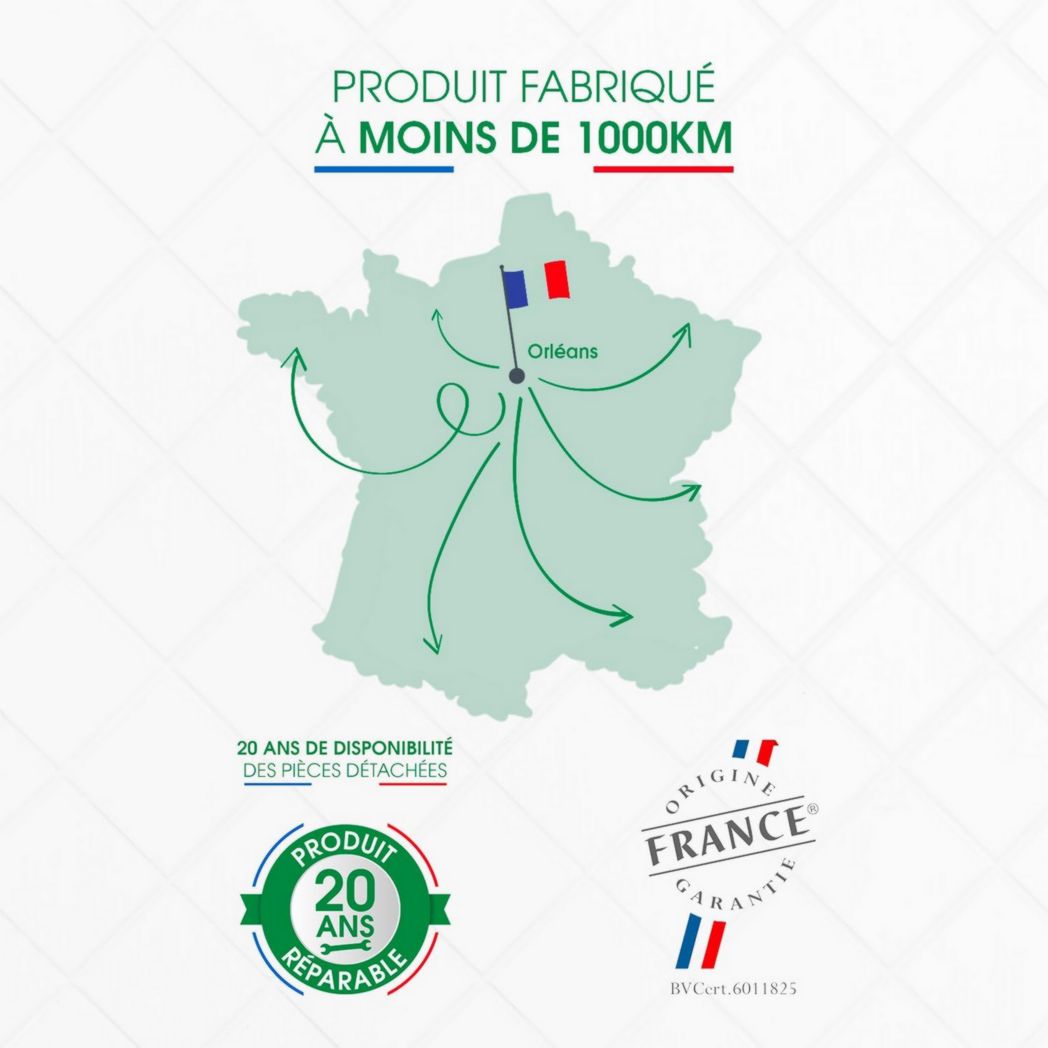 Sauter - SPI4360W - Plaque à induction - Encastrable - Blanc - 3 feux - 7200 W - Dimensions d'encastrement : 56 x 49 cm - Grand foyer 28 cm et 14 positions de cuisson - Fabriqué en France