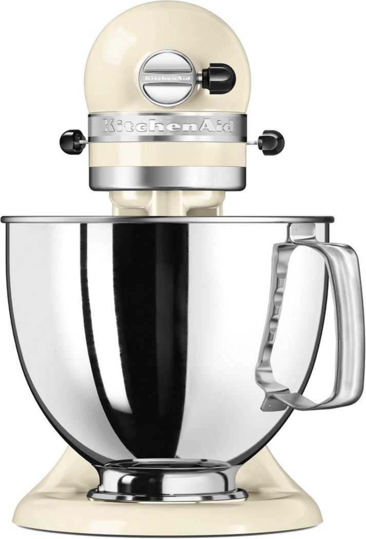 Robot pâtissier multifonction KitchenAid Artisan à tête inclinable avec 4 accessoires et bol de 4,8 L | Crème
