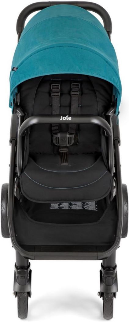 Joie - Evalite™ Duo - Poussette double légère - Siège arrière plat inclinable - Compatible siège auto et nacelle - Suspension 4 roues - Harnais SoftTouch 5 points - Convient dès la naissance