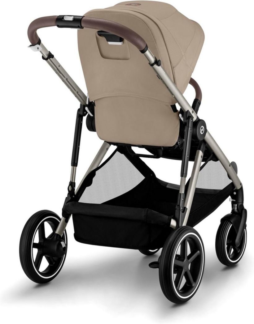 Poussette CYBEX Gold GAZELLE S, de la naissance à environ 4 ans, max. 22 kg (mode simple) / 2 x 22 kg (mode duo), système tout-en-un avec plus de 20 configurations, beige amande