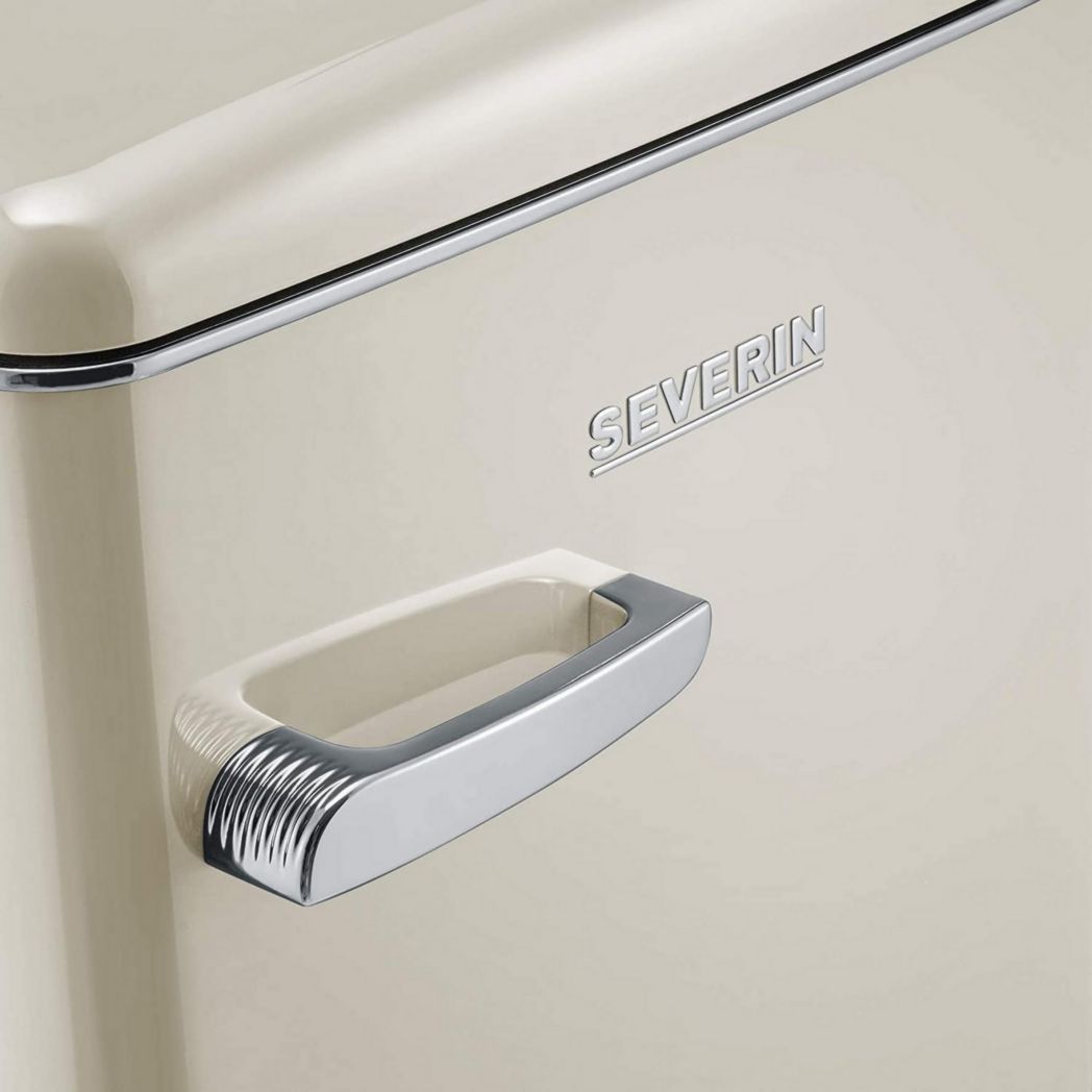 Réfrigérateur-congélateur SEVERIN, Pose libre, Longueur 55 cm, 108 L, Classe D, 110 kWh/an, 37 dB, Look rétro, Crème, RKS 8833