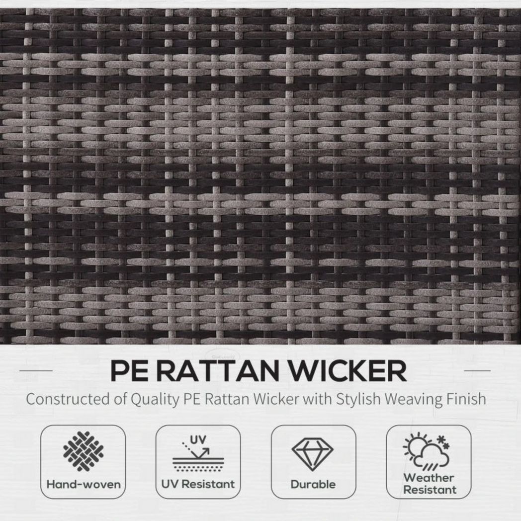 Ensemble de canapés d'extérieur sectionnels en osier