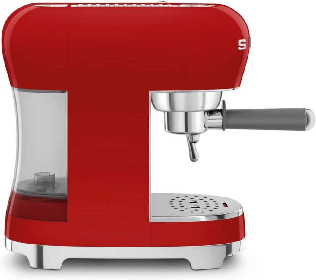 Smeg, ECF02CREU Machine à expresso manuelle, système Thermoblock et buse vapeur, 4 fonctions expresso, plateau amovible, porte-filtre, réservoir d'eau 1 L, dimensions compactes, 1350 W, couleur crème