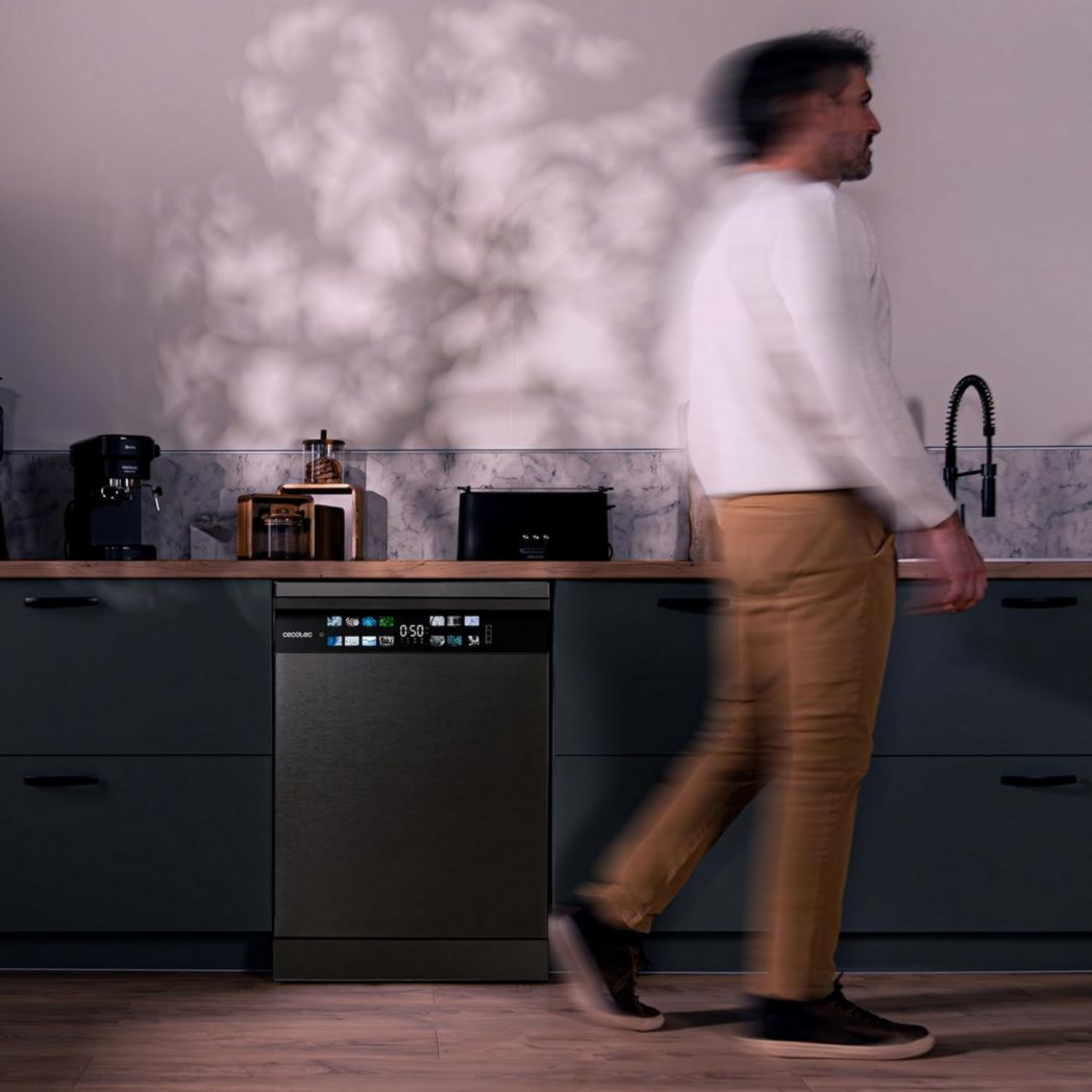 Lave-vaisselle Cecotec 60cm Bolero Aguazero 6700 B Lave-vaisselle blanc, 15 couverts, Classe B, moteur Inverter Plus, O2 Dry, Lavage Dual Zone, Plateau réglable, Turbo Dry+ et Demi-charge.