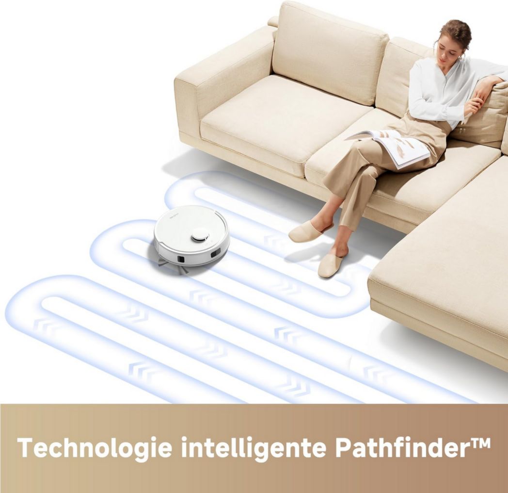 Aspirateur robot MOVA E30 Ultra avec vidage automatique, nettoyage automatique des serpillères, technologie RoboSwing, élévation de la serpillère de 10,5 mm, aspiration 7 000 Pa