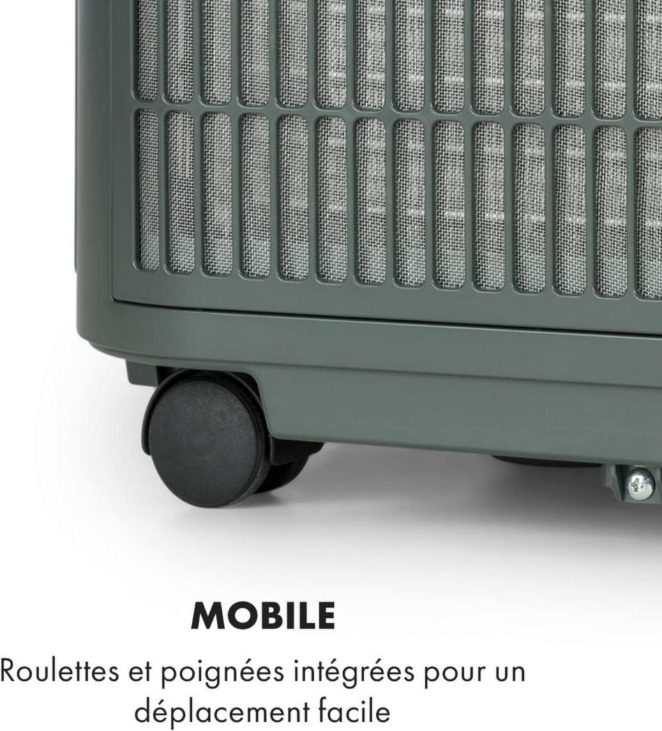 Climatiseur portable silencieux Klarstein, climatiseur portable 5 en 1, mini climatiseur, purificateur et éliminateur d'odeurs, mode nuit, déshumidificateur d'air, faible consommation, 10 000 BTU, climatiseurs