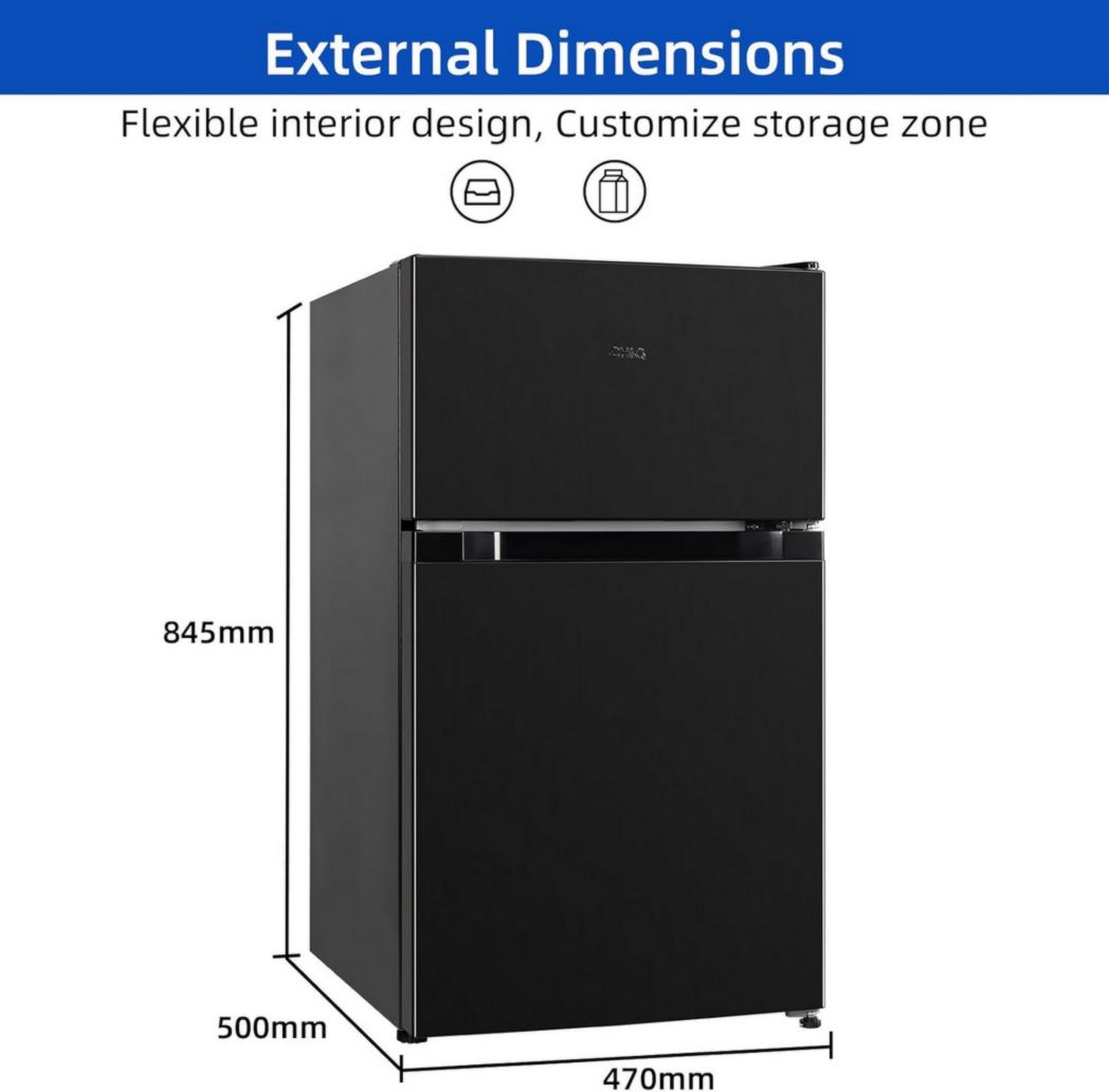 Réfrigérateur congélateur inférieur CHIQ FBM157L42 157 L (109 + 48), largeur 47 cm, Low Frost, 39 dB, portes réversibles, garantie 12 ans sur le compresseur