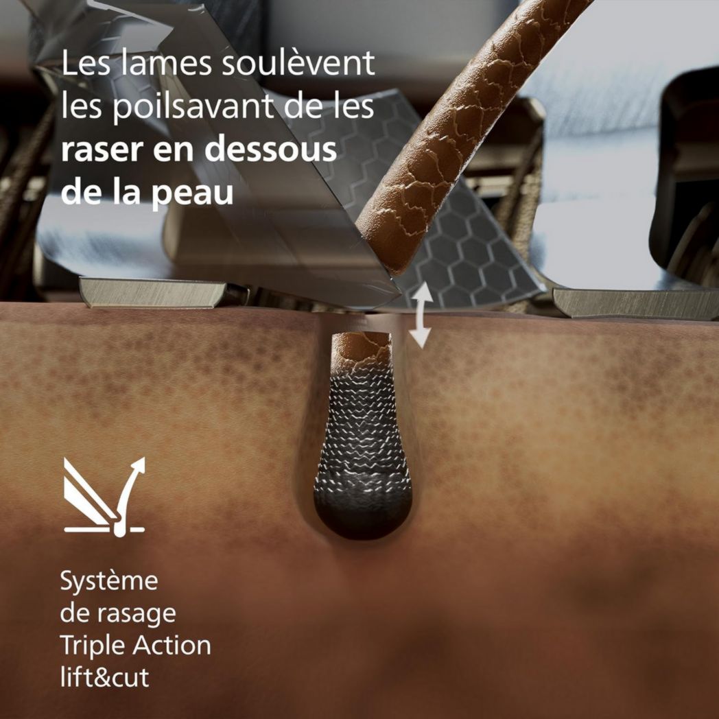 Rasoir Philips i9000 Prestige Ultra, rasoir électrique 100 % étanche, technologie Skin IQ Pro, système Triple Lift & Cut, lames de précision NanoTech rotatives à 360°, 5 modes de rasage, XP9401/38