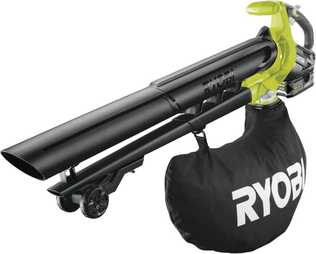 RYOBI - Souffleur aspirateur broyeur sans fil 18 volts ONE+, sans balais - 201 km/h (livré sans batterie) - OBV18