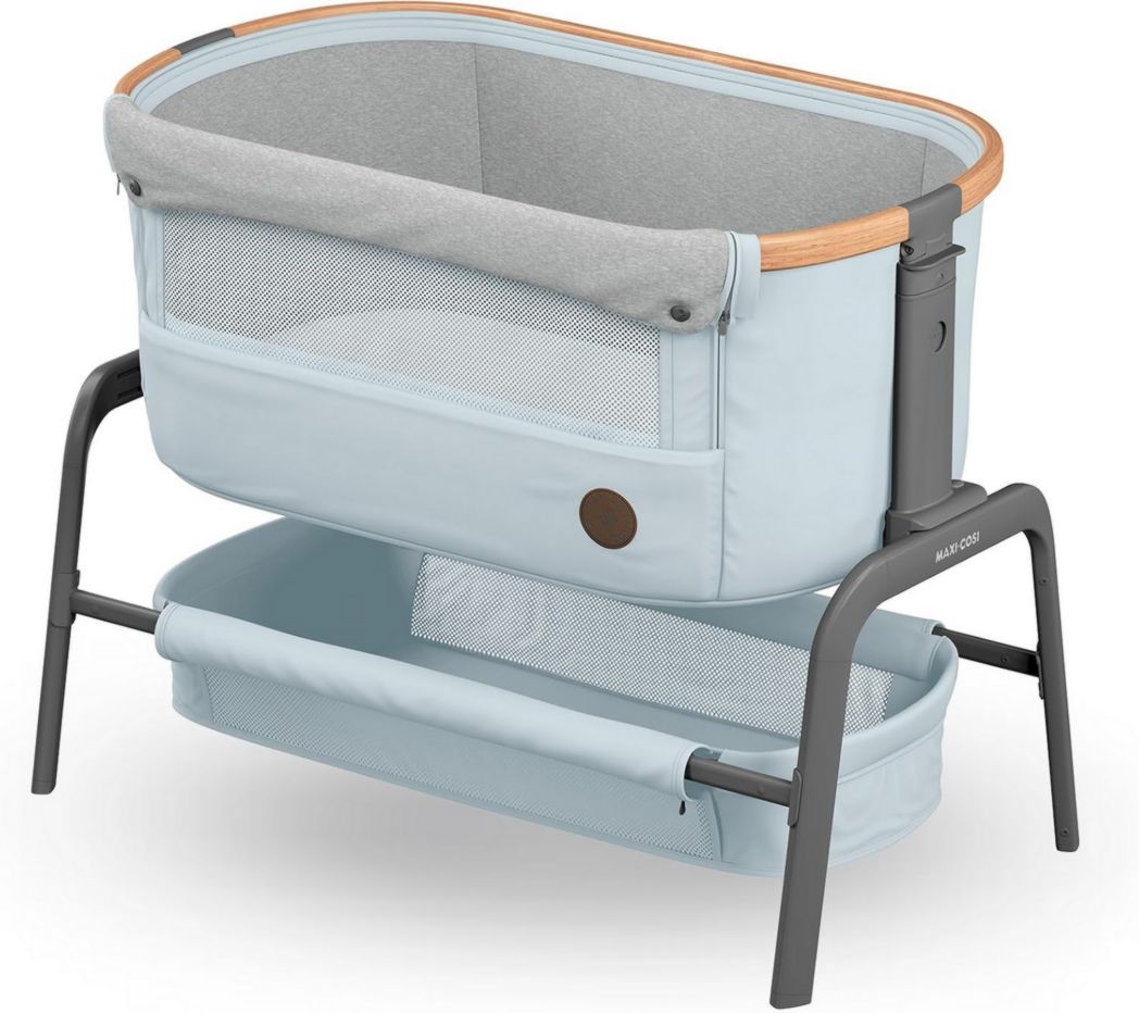 Lit cododo Maxi-Cosi Iora, lit cododo pliable pour bébé, 0-6 mois, 9 kg max, 4 positions d'inclinaison et 5 hauteurs, système coulissant, matelas confort, grand panier, facile à transporter, Essential Graphite