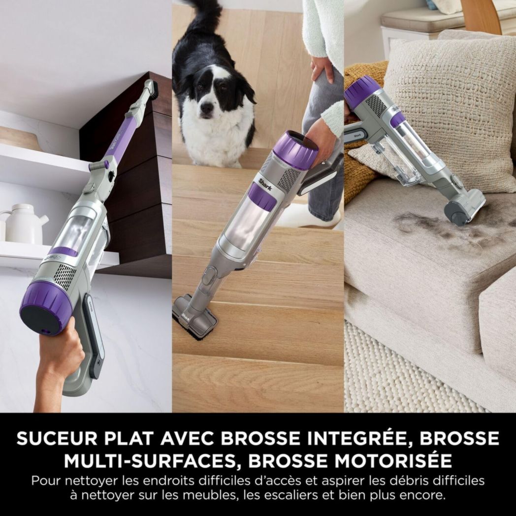 Aspirateur sans fil Shark Detect Clean & Empty IW3612AMZEU, blanc, 240 W, 2 litres