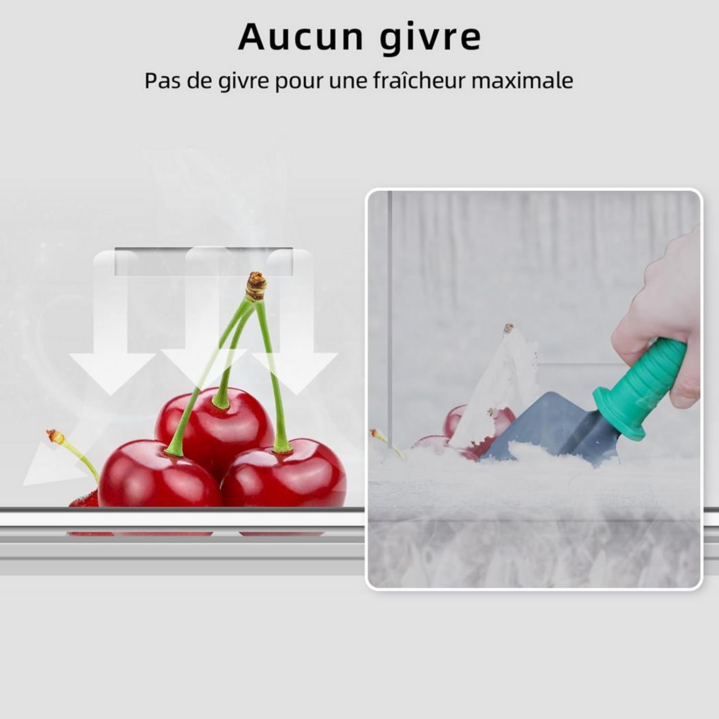 Réfrigérateur congélateur inférieur CHIQ FBM157L42 157 L (109 + 48), largeur 47 cm, Low Frost, 39 dB, portes réversibles, garantie 12 ans sur le compresseur