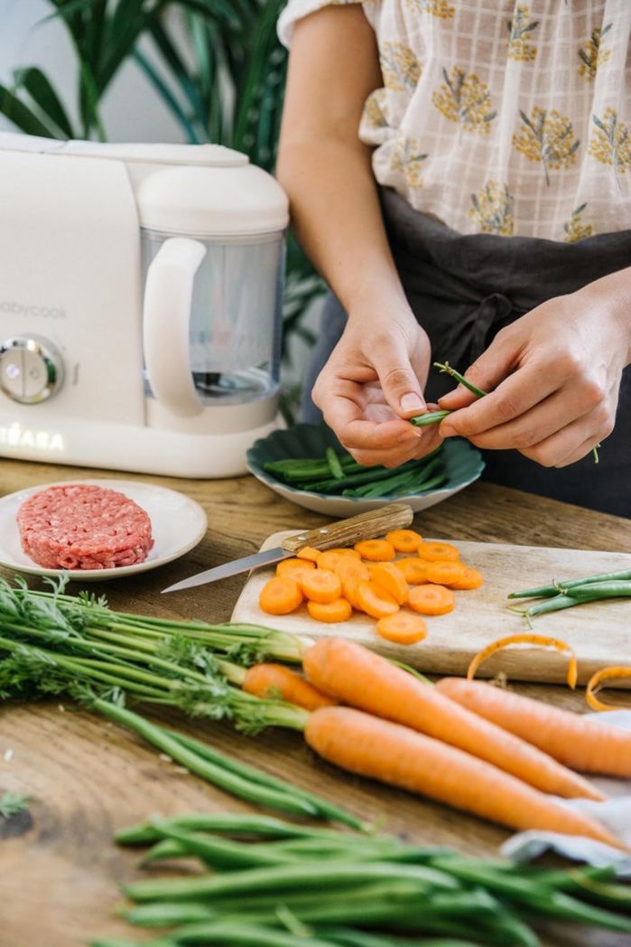 BÉABA, Robot Cuiseur Bébé 4 en 1 Babycook Duo, Mixeur-Cuiseur, Cuisson Vapeur Rapide 15 minutes, Diversification des Aliments, Petits Pots Bébé Maison, Capacité XXL 2200 ml, Noir