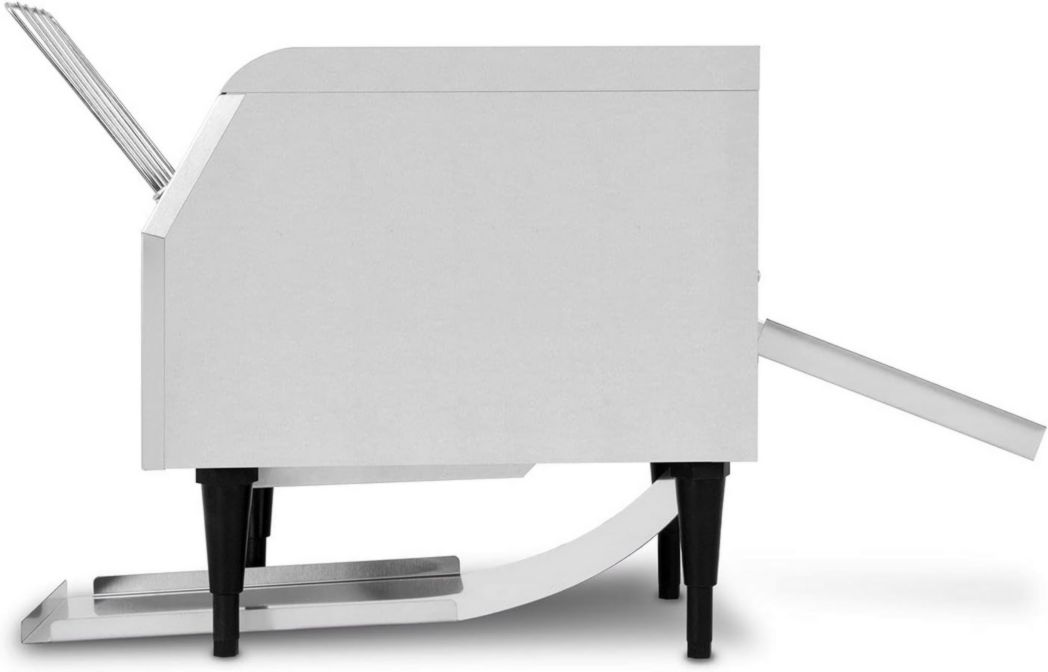 Grille-pain convoyeur professionnel VERTES en acier inoxydable (1940 W, 230 V, pour pains grillés et hamburgers, 1 rampe d'insertion, 2 rampes de sortie, 7 niveaux de vitesse, plateau ramasse-miettes)