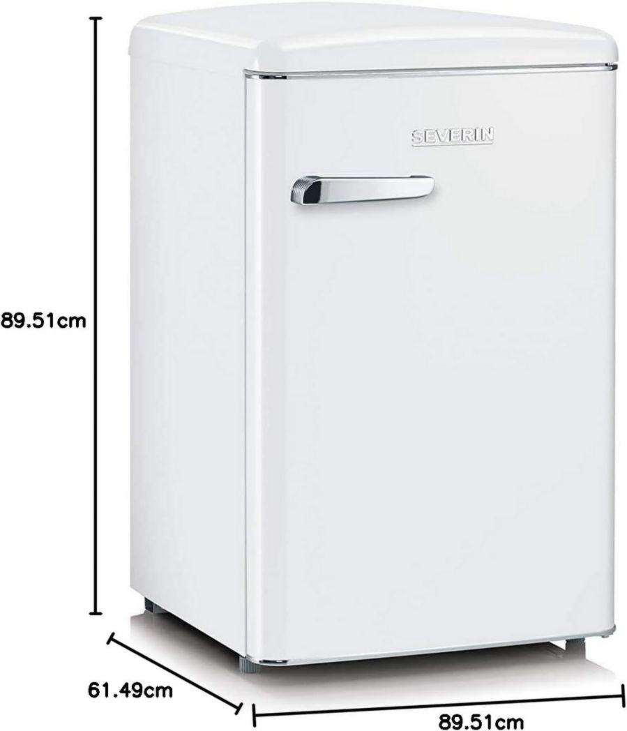 Réfrigérateur-congélateur SEVERIN, Pose libre, Longueur 55 cm, 108 L, Classe D, 110 kWh/an, 37 dB, Look rétro, Crème, RKS 8833