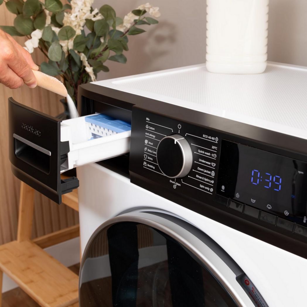 Lave-linge Cecotec 8 kg Bolero DressCode 8610 Inverter Steel A. Chargement frontal, 1400 tr/min, SteamMax, moteur Inverter Plus, 15 programmes, OnSmart, Stop&Go, DrumClean, revêtement antibactérien