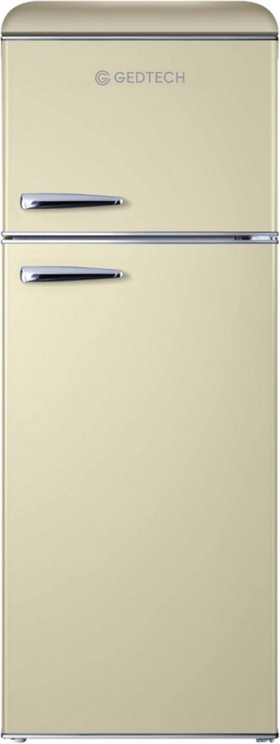 Réfrigérateur vintage double porte GEDTECH GDPV215CR - Couleur crème - Capacité 215 L - Classe E