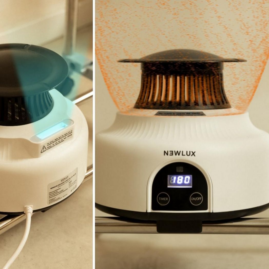 Newlux - Sèche-linge électrique portable Secadry noir avec lampe UV pour la désinfection, 15 kg, température 180 min, 4 niveaux, ventilateur (1200 W), sèche-linge 3 en 1, armoire, sèche-linge