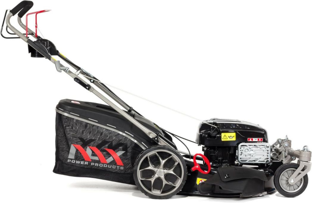 NAX POWER PRODUCTS Moteur Briggs & Stratton 5000S Série 875Exi 190cc ReadyStart Largeur de coupe 56cm Panier 75L Roues pivotantes avant Tondeuse à gazon autopropulsée à essence