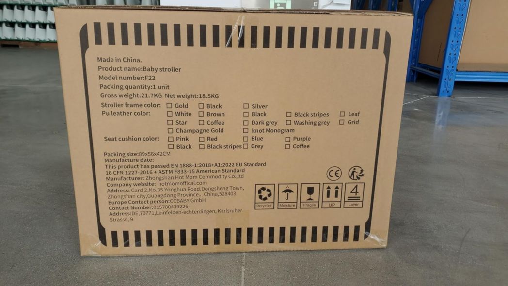 Poussette classique Hot Mom Combi 3 en 1, ensemble complet, cadre en aluminium, pneus en caoutchouc plein, protection contre la pluie et moustiquaire, modèle F22 (noir-3, avec siège auto)