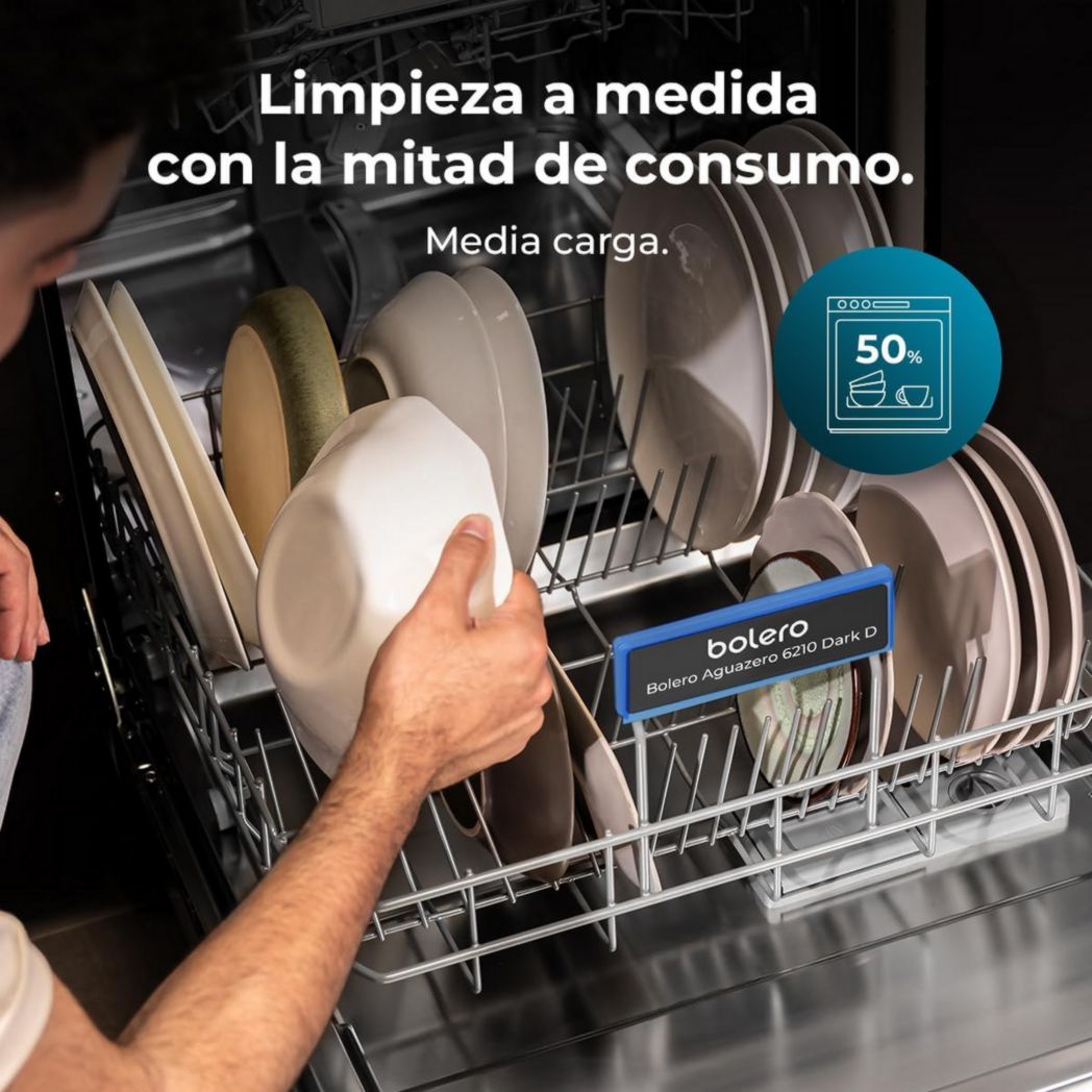 Lave-vaisselle Cecotec 60cm Bolero Aguazero 6700 B Lave-vaisselle blanc, 15 couverts, Classe B, moteur Inverter Plus, O2 Dry, Lavage Dual Zone, Plateau réglable, Turbo Dry+ et Demi-charge.