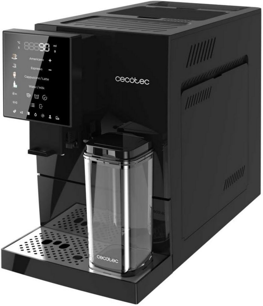 Machine à café super automatique Cecotec Cremmaet Compactccino Black Rose, 19 bars, réservoir à lait, système Thermoblock, 5 niveaux de mouture, réservoir à café de 150 g