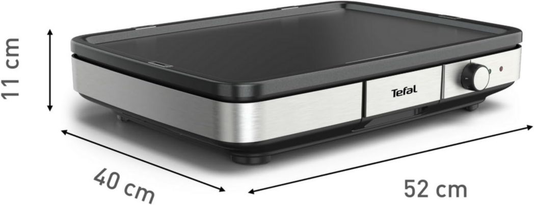 Plancha électrique Tefal Maxi Plancha XXL 10/12 personnes Plancha intérieure et extérieure Inox CB690D12