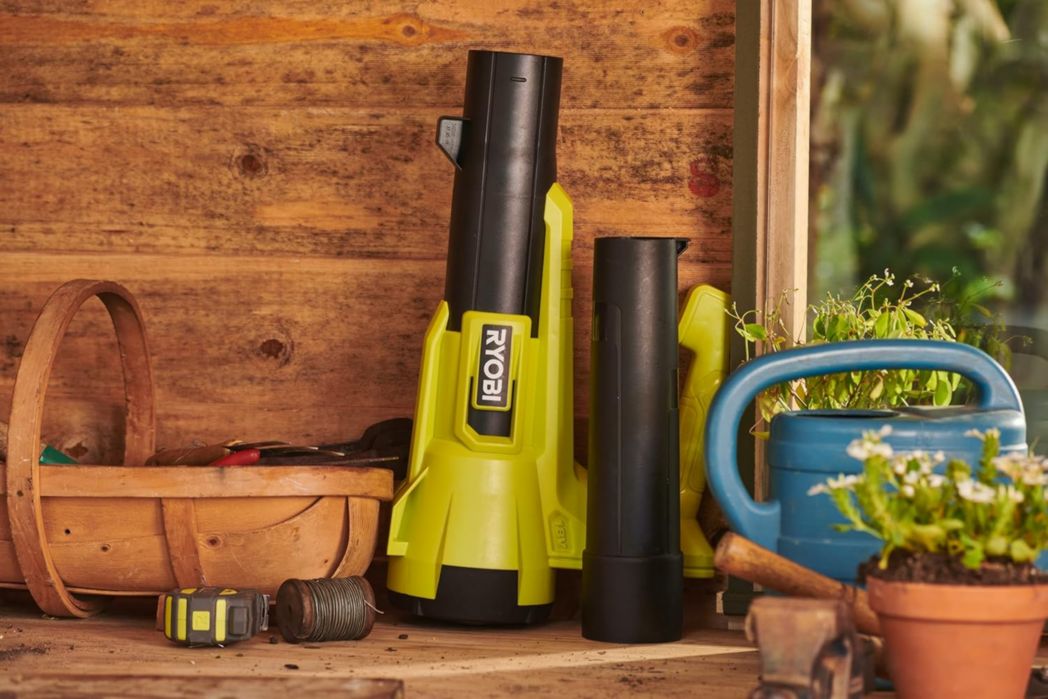 RYOBI - Souffleur aspirateur broyeur sans fil 18 volts ONE+, sans balais - 201 km/h (livré sans batterie) - OBV18