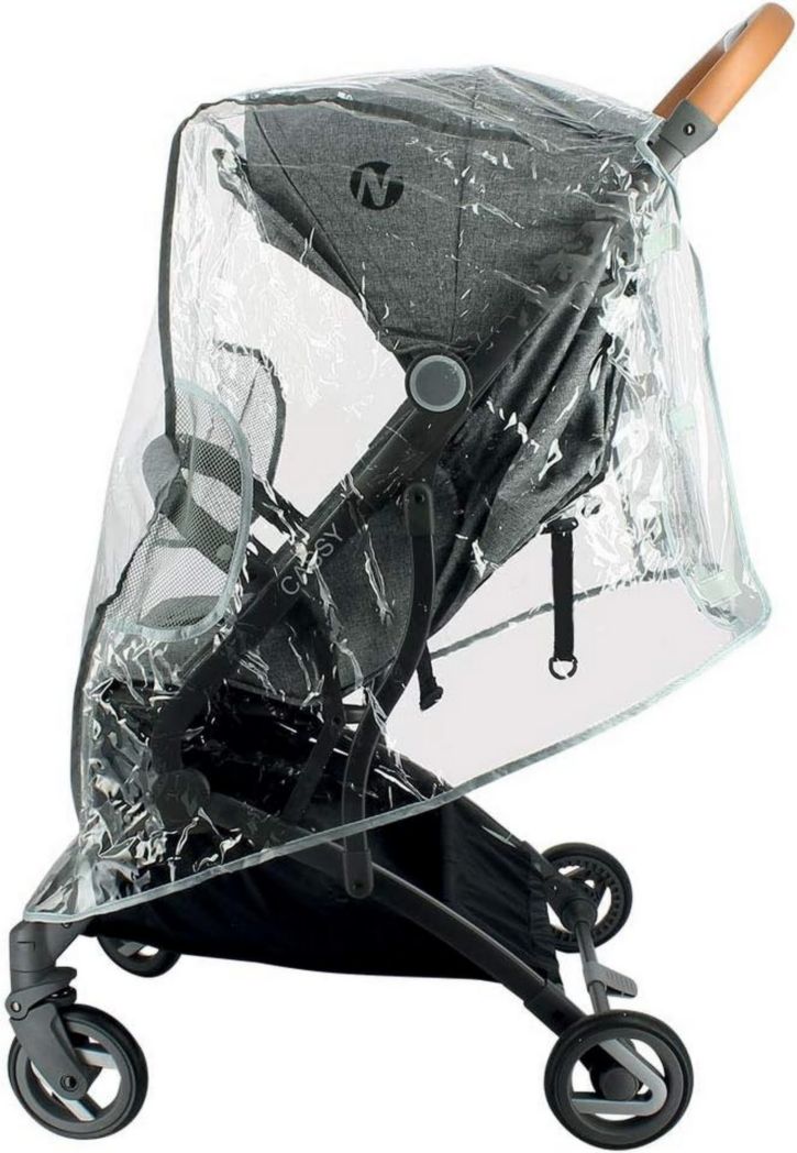 Poussette compacte CASSY 6-48 mois, légère et maniable - pliage d'une seule main - Sac de transport et porte-gobelet inclus - Nania (gris)