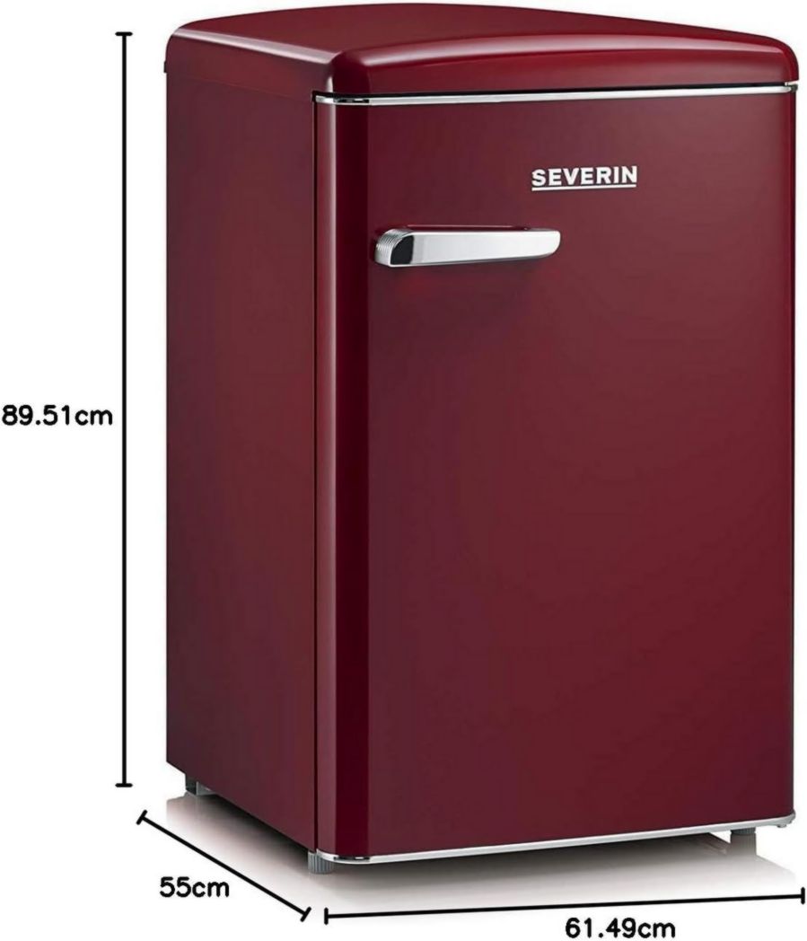 Réfrigérateur-congélateur SEVERIN, Pose libre, Longueur 55 cm, 108 L, Classe D, 110 kWh/an, 37 dB, Look rétro, Crème, RKS 8833