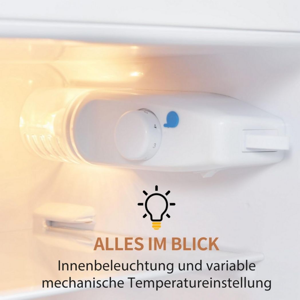 Réfrigérateur rétro Sweiko, congélateur vertical, éclairage LED, combiné réfrigérateur-congélateur, deux portes, volume total de 92 litres avec capacité de congélation de 28 litres (rouge)